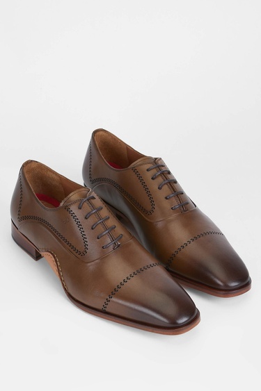  Tamer Tanca Erkek Hakiki Deri Kahverengi Klasik Ayakkabı