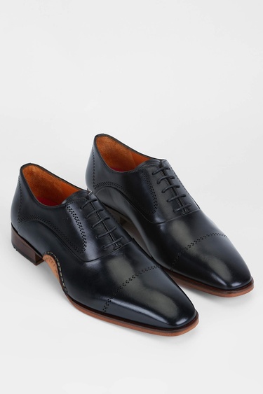  Tamer Tanca Erkek Hakiki Deri Siyah Klasik Ayakkabı