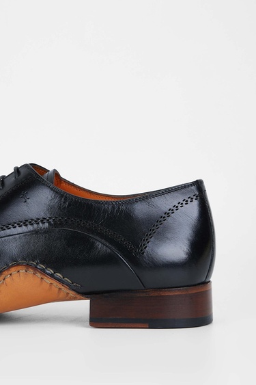  Tamer Tanca Erkek Hakiki Deri Siyah Klasik Ayakkabı