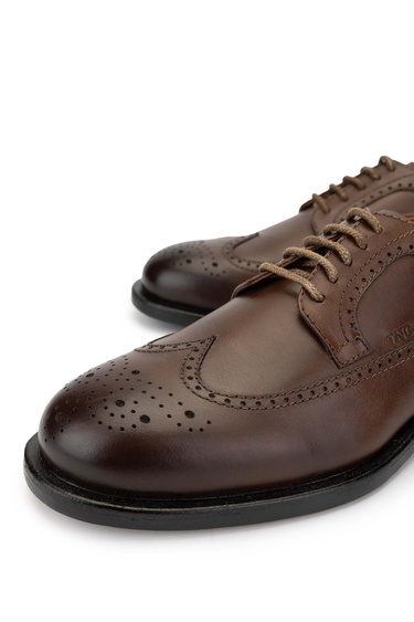  Tamer Tanca Erkek Hakiki Deri Kahverengi Klasik Ayakkabı