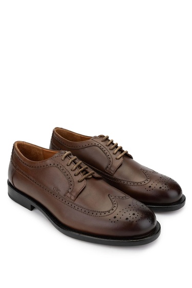  Tamer Tanca Erkek Hakiki Deri Kahverengi Klasik Ayakkabı