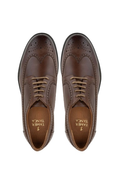  Tamer Tanca Erkek Hakiki Deri Kahverengi Klasik Ayakkabı