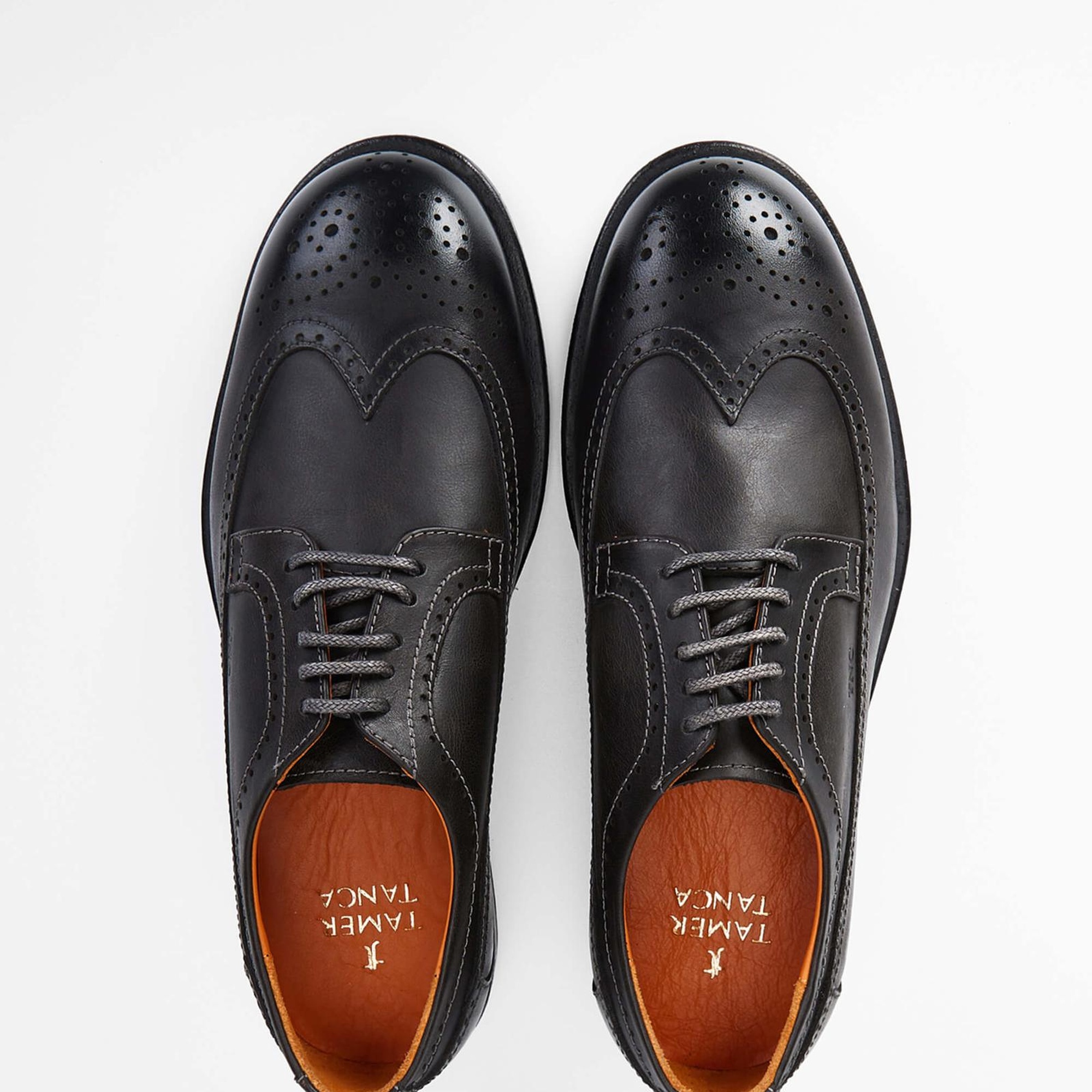 Tamer Tanca Erkek Hakiki Deri Siyah Klasik Ayakkabı