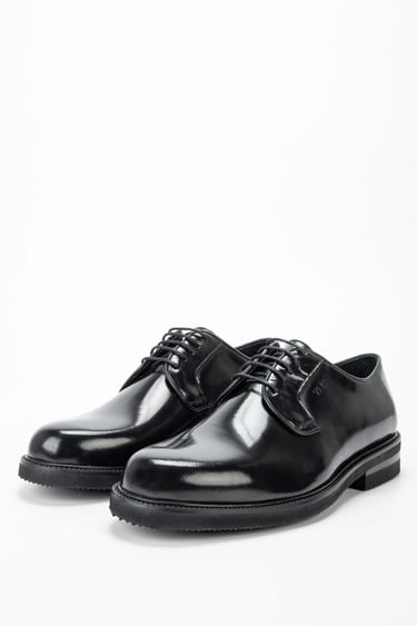  Tamer Tanca Erkek Hakiki Deri Siyah Açma Klasik Ayakkabı