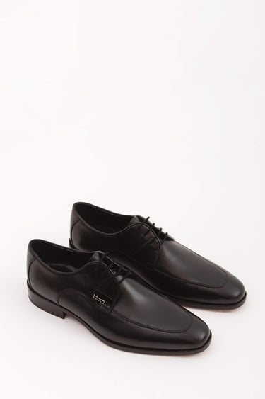  Tamer Tanca Erkek Hakiki Deri Siyah Klasik Ayakkabı