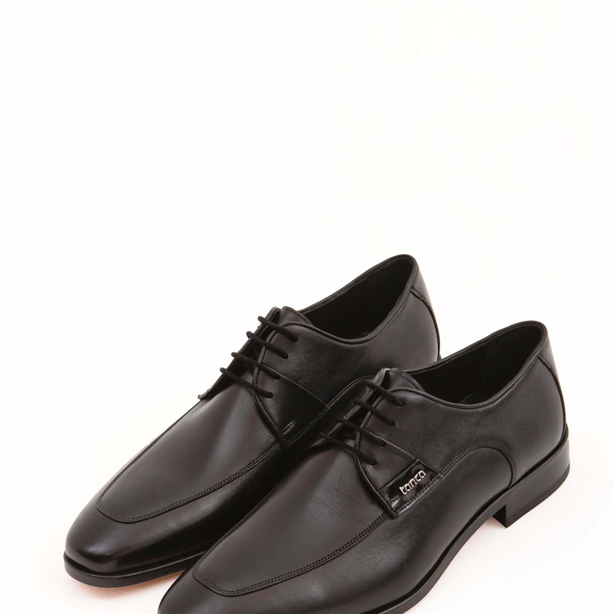 Tamer Tanca Erkek Hakiki Deri Siyah Klasik Ayakkabı