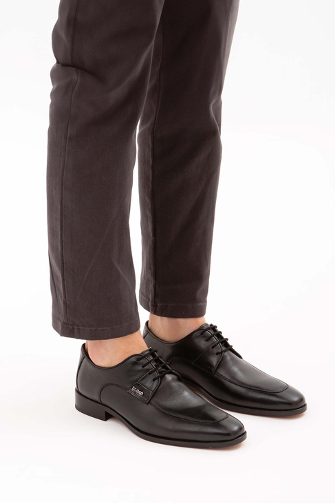  Tamer Tanca Erkek Hakiki Deri Siyah Klasik Ayakkabı