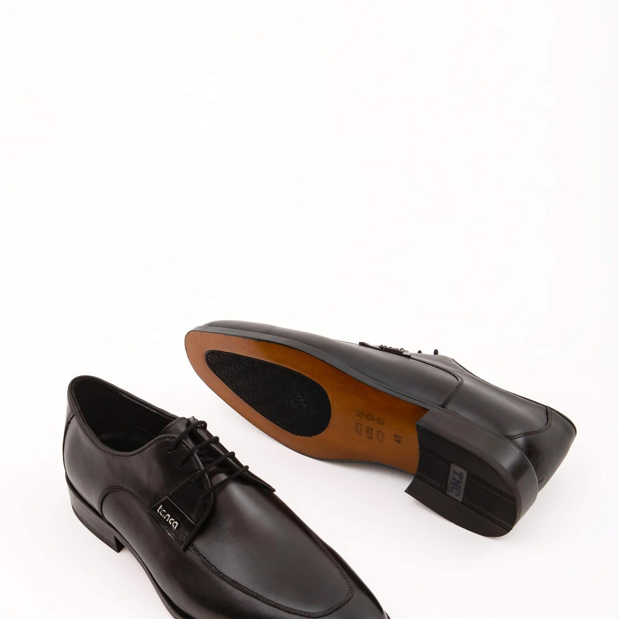 Tamer Tanca Erkek Hakiki Deri Siyah Klasik Ayakkabı