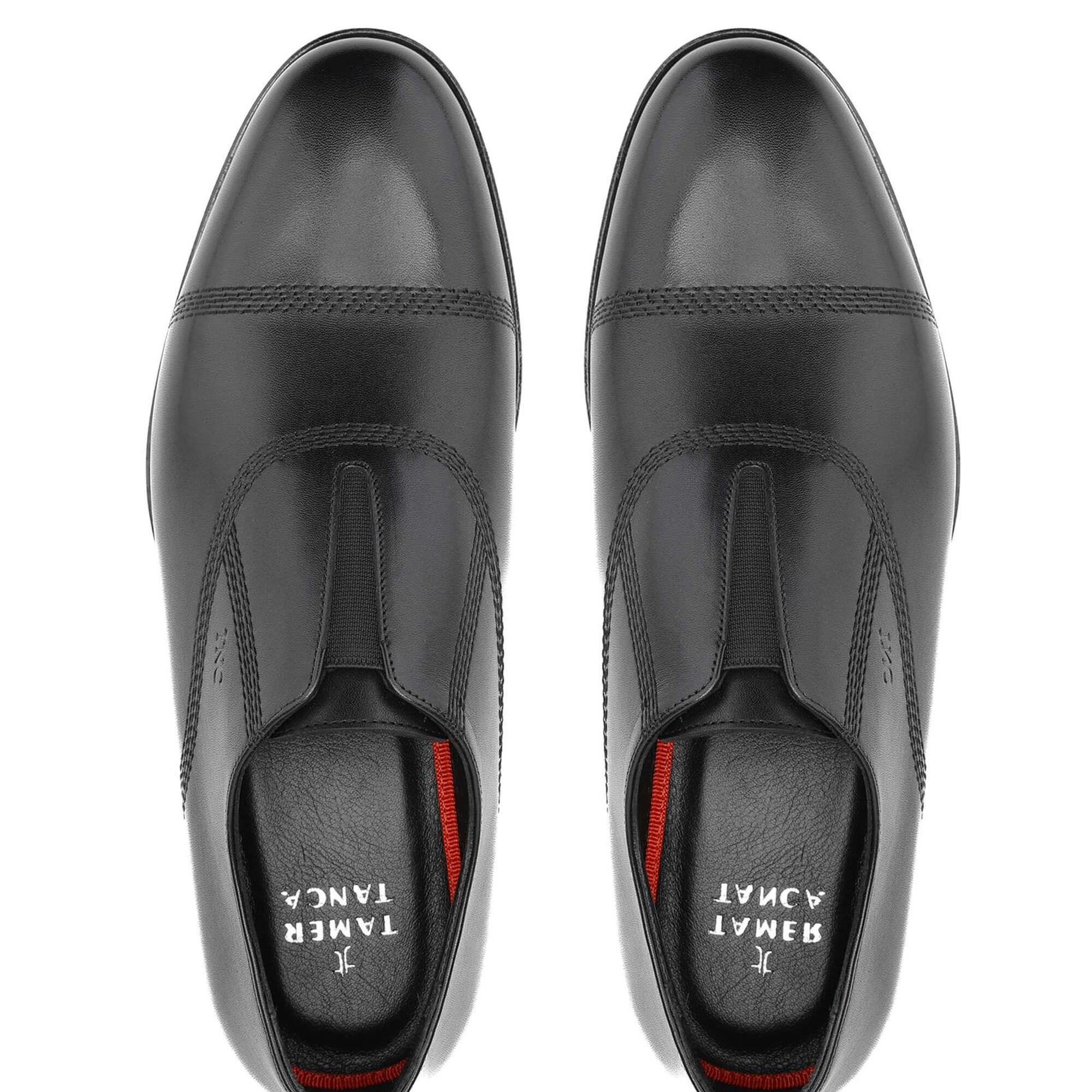 Tamer Tanca Erkek Hakiki Deri Siyah Deri Klasik Ayakkabı