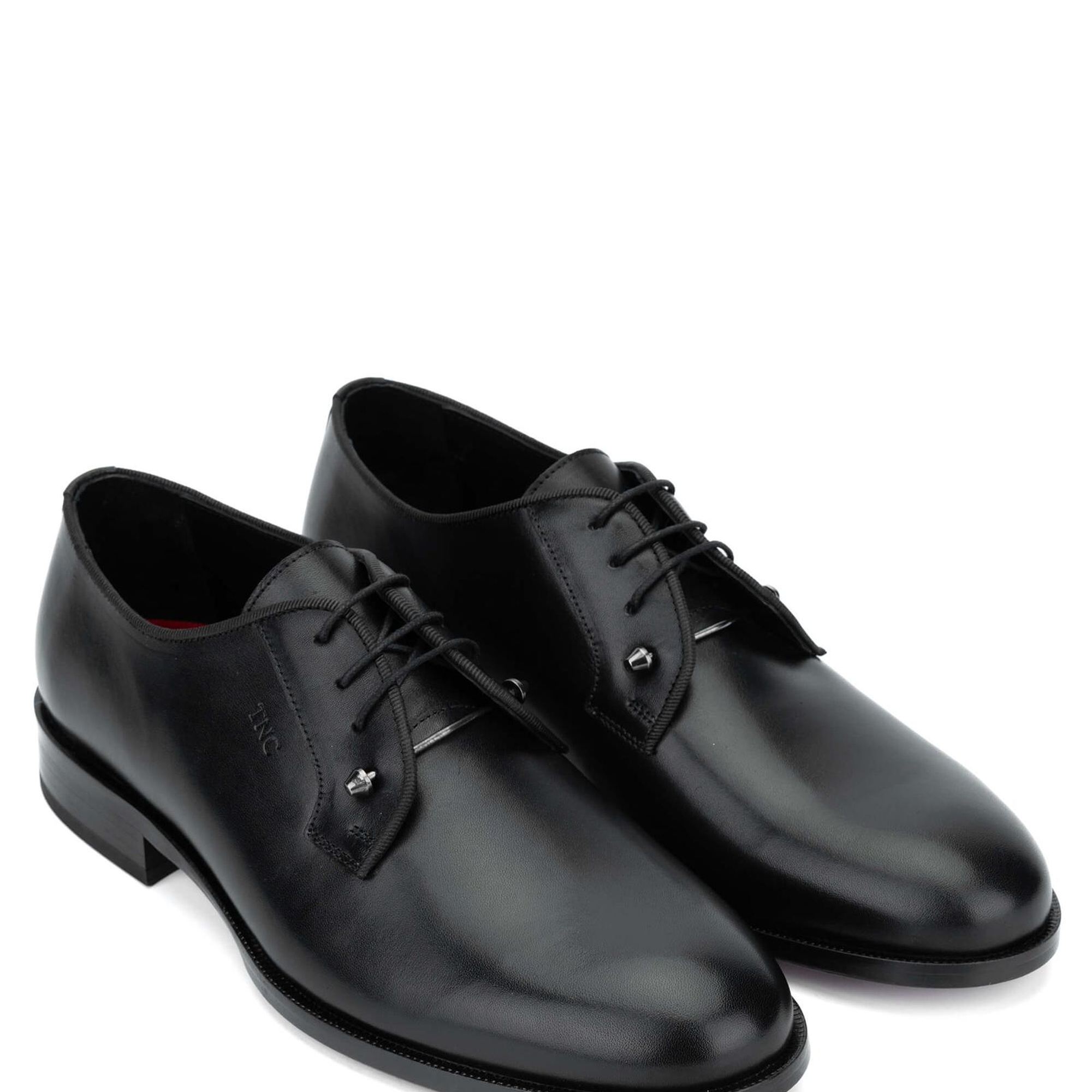 Tamer Tanca Erkek Hakiki Deri Siyah Analin Klasik Ayakkabı