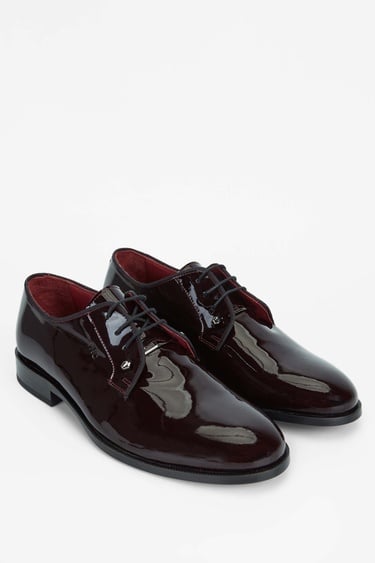  Tamer Tanca Erkek Hakiki Deri Bordo Klasik Ayakkabı