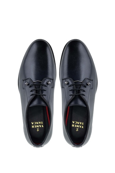  Tamer Tanca Erkek Hakiki Deri Lacivert Klasik Ayakkabı