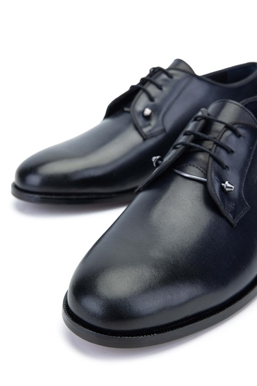  Tamer Tanca Erkek Hakiki Deri Lacivert Klasik Ayakkabı