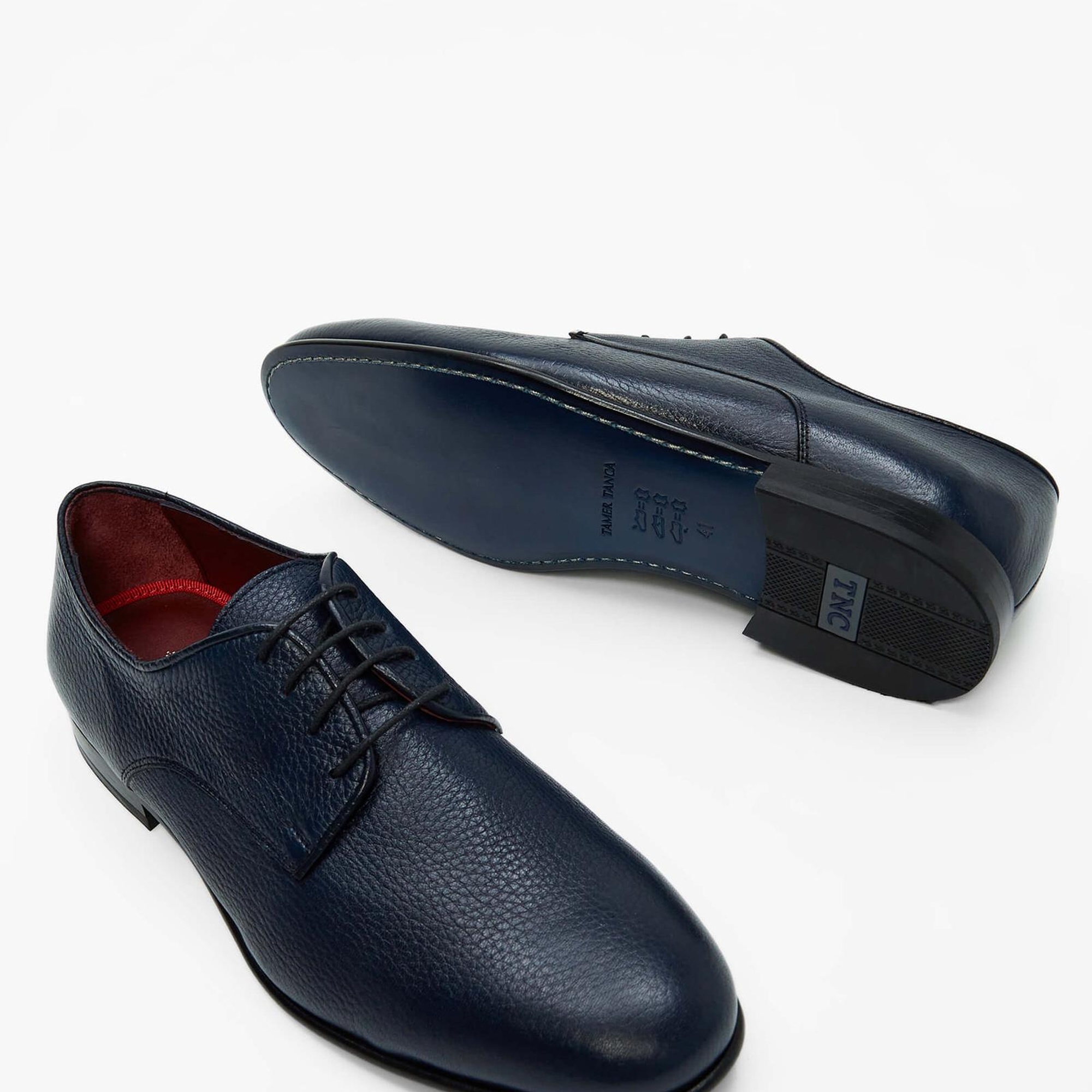 Tamer Tanca Erkek Hakiki Deri Lacivert Klasik Ayakkabı