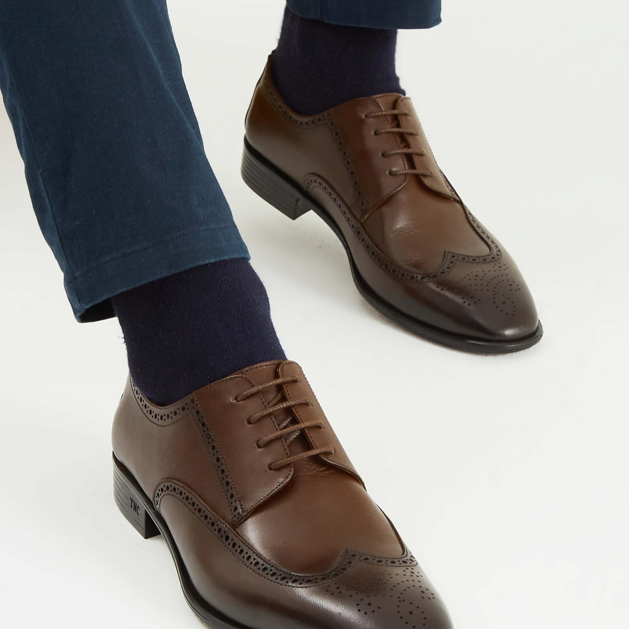 Tamer Tanca Erkek Hakiki Deri Kahverengi Klasik Ayakkabı