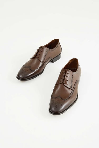  Tamer Tanca Erkek Hakiki Deri Kahverengi Klasik Ayakkabı