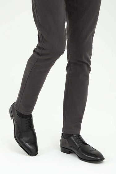  Tamer Tanca Erkek Hakiki Deri Siyah Analin Klasik Ayakkabı