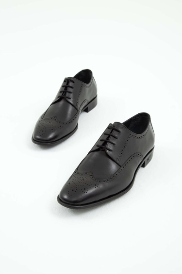  Tamer Tanca Erkek Hakiki Deri Siyah Analin Klasik Ayakkabı