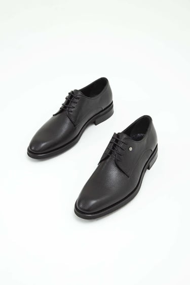  Tamer Tanca Erkek Hakiki Deri Siyah Floter Klasik Ayakkabı