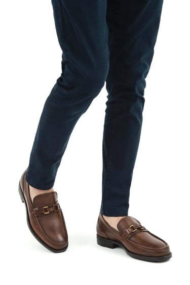  Tamer Tanca Erkek Hakiki Deri Kahverengi Klasik Ayakkabı