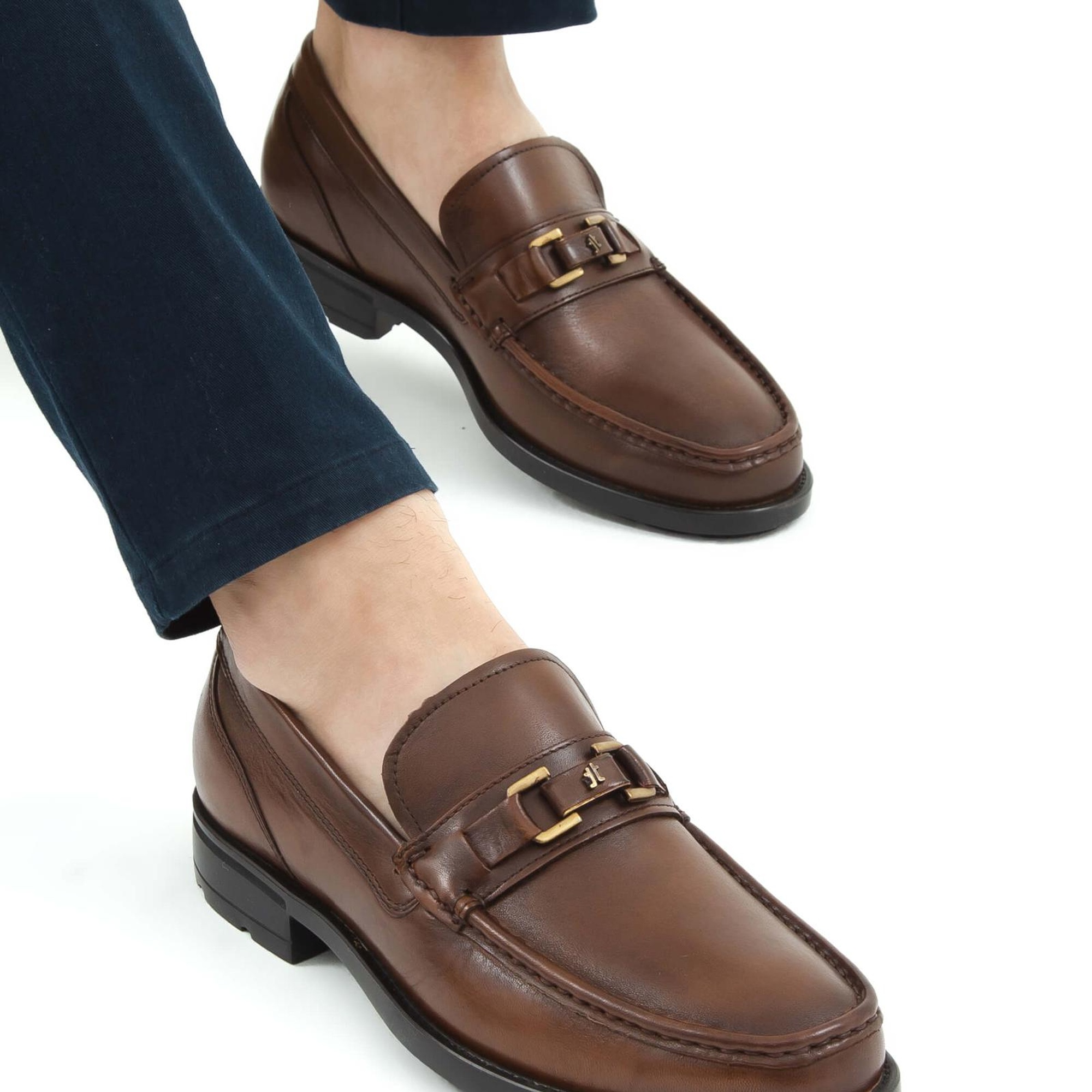 Tamer Tanca Erkek Hakiki Deri Kahverengi Klasik Ayakkabı