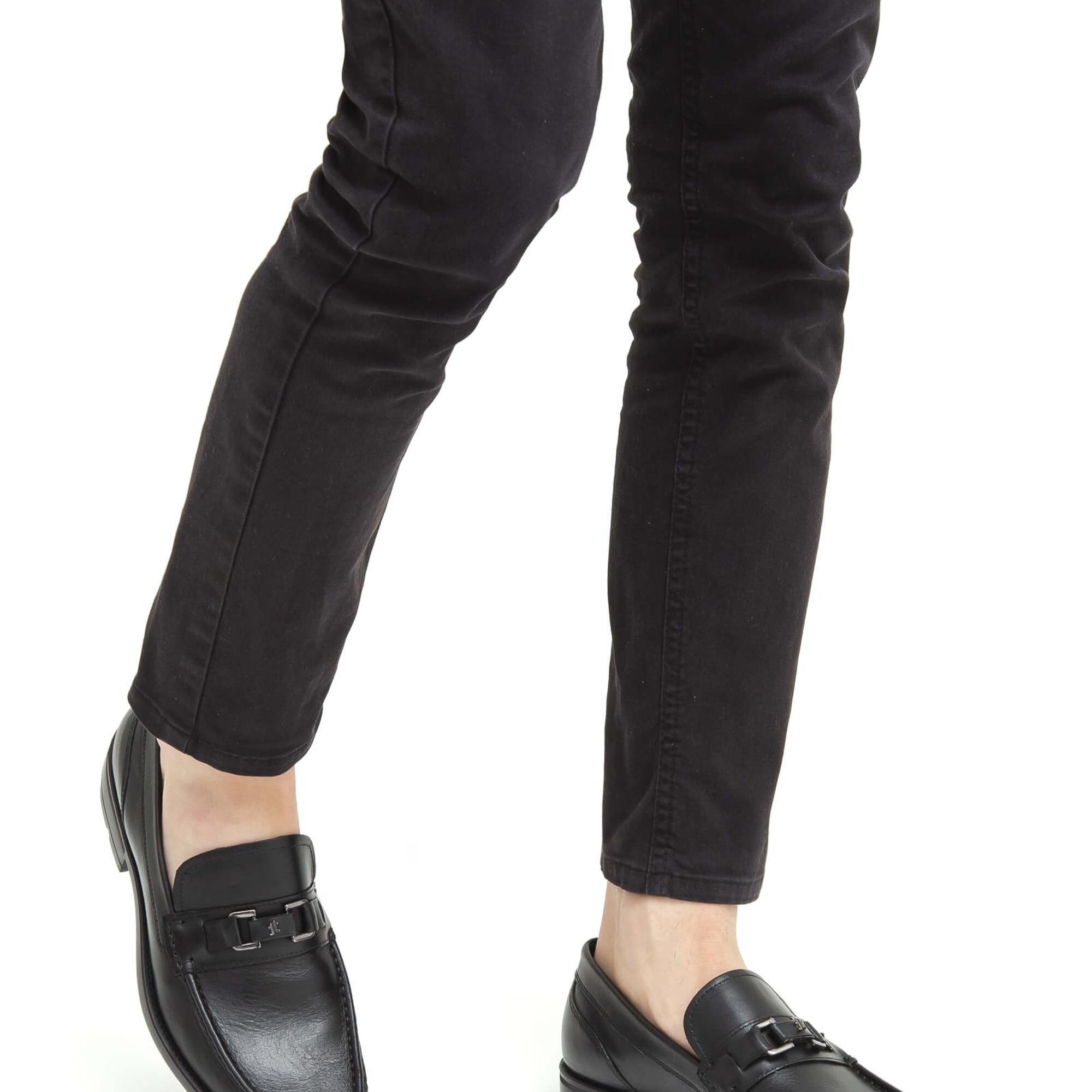 Tamer Tanca Erkek Hakiki Deri Siyah Klasik Ayakkabı