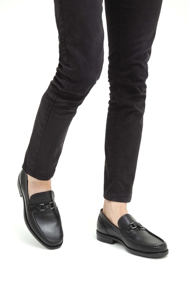  Tamer Tanca Erkek Hakiki Deri Siyah Klasik Ayakkabı