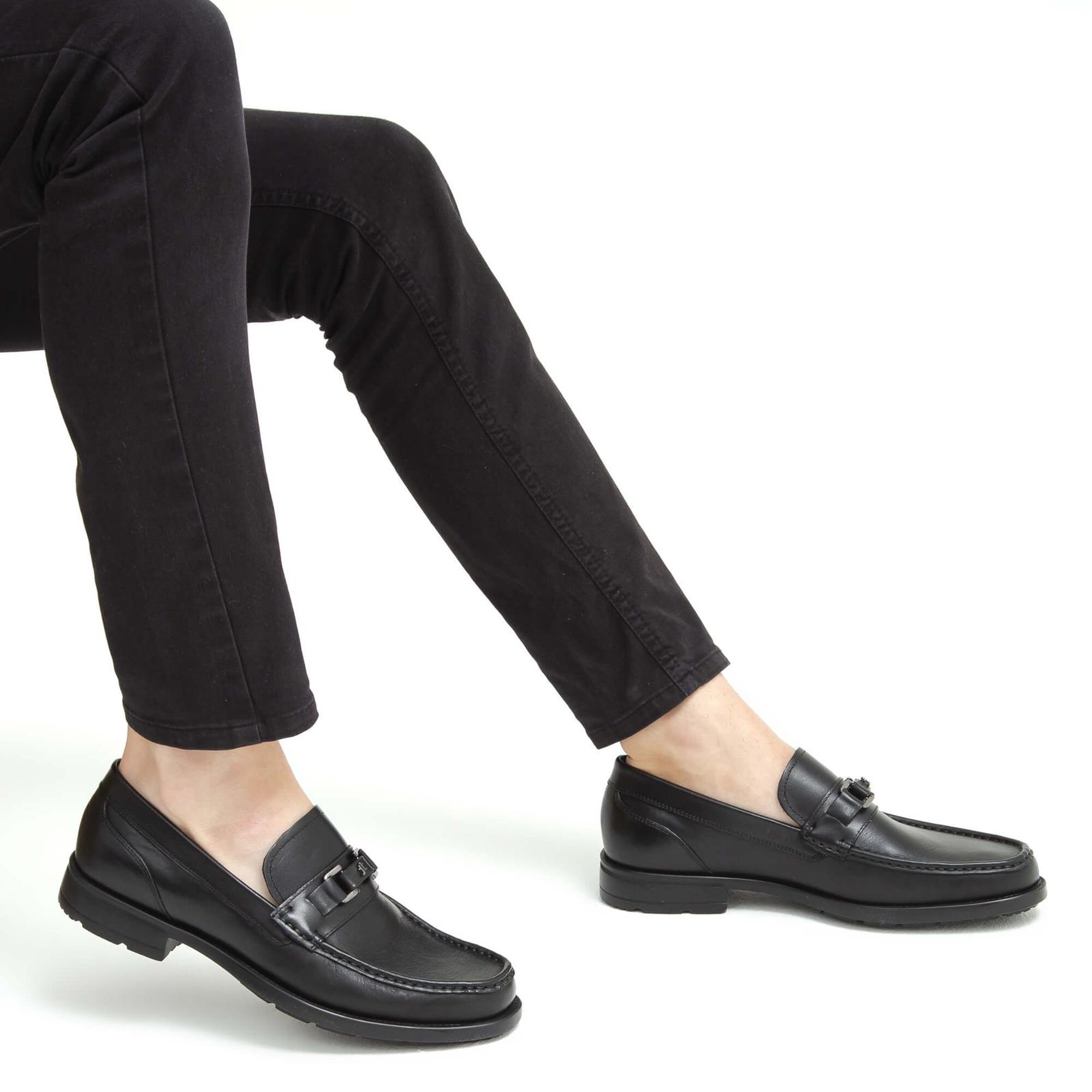 Tamer Tanca Erkek Hakiki Deri Siyah Klasik Ayakkabı