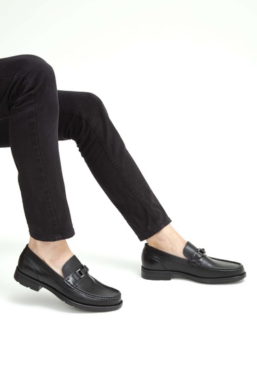  Tamer Tanca Erkek Hakiki Deri Siyah Klasik Ayakkabı