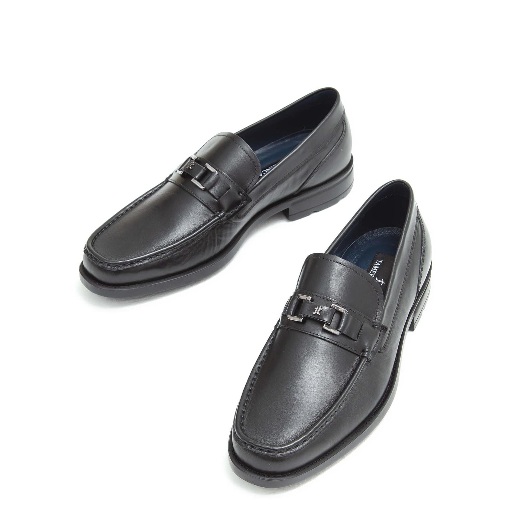 Tamer Tanca Erkek Hakiki Deri Siyah Klasik Ayakkabı