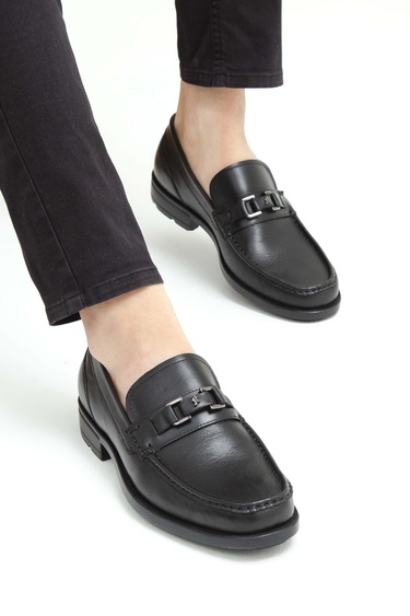  Tamer Tanca Erkek Hakiki Deri Siyah Klasik Ayakkabı