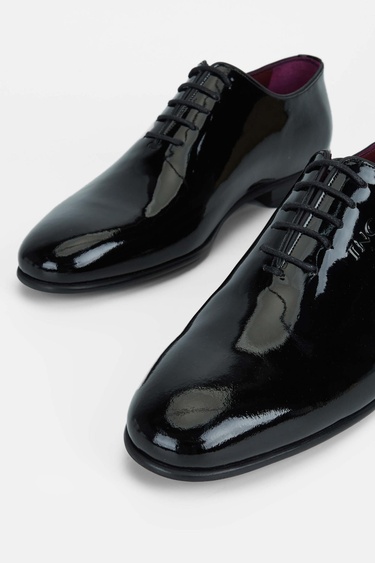  Tamer Tanca Erkek Hakiki Deri Siyah Rugan Klasik Ayakkabı