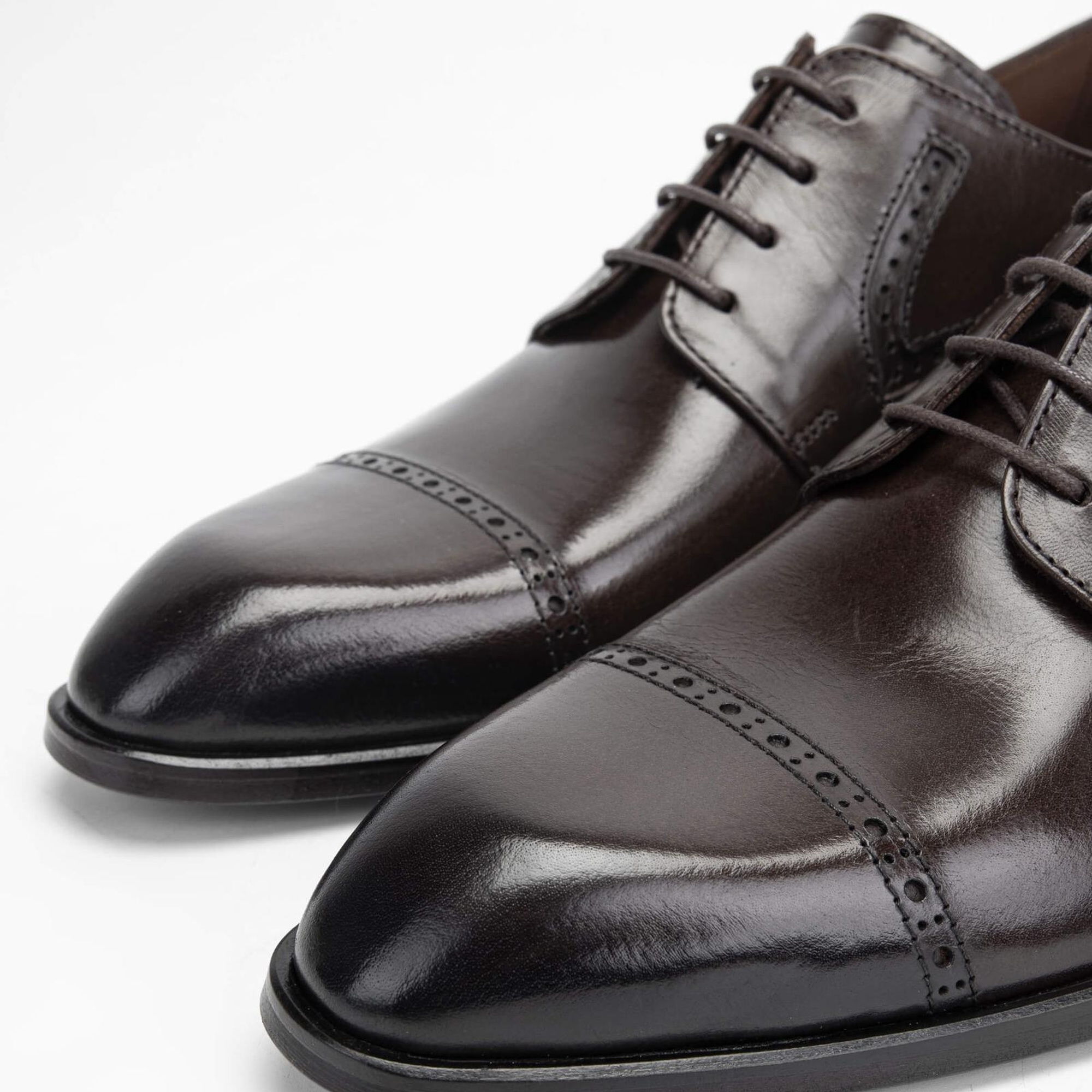 Tamer Tanca Erkek Hakiki Deri Kahverengi Klasik Ayakkabı