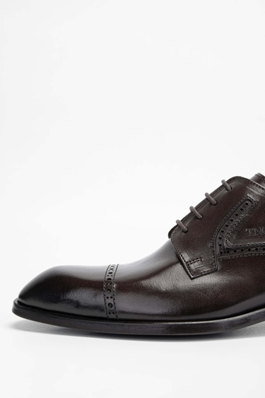  Tamer Tanca Erkek Hakiki Deri Kahverengi Klasik Ayakkabı