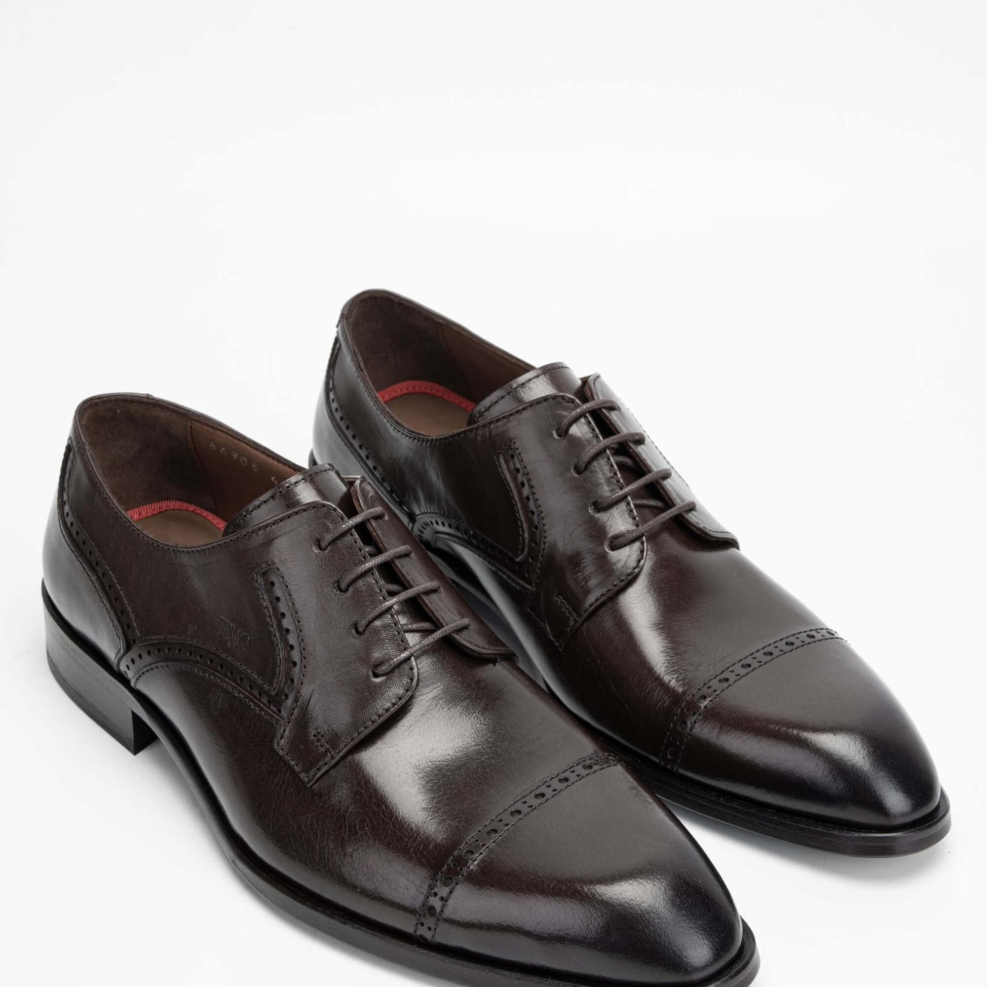 Tamer Tanca Erkek Hakiki Deri Kahverengi Klasik Ayakkabı