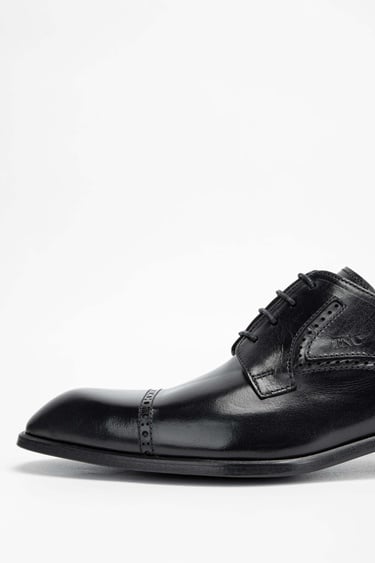  Tamer Tanca Erkek Hakiki Deri Siyah Klasik Ayakkabı