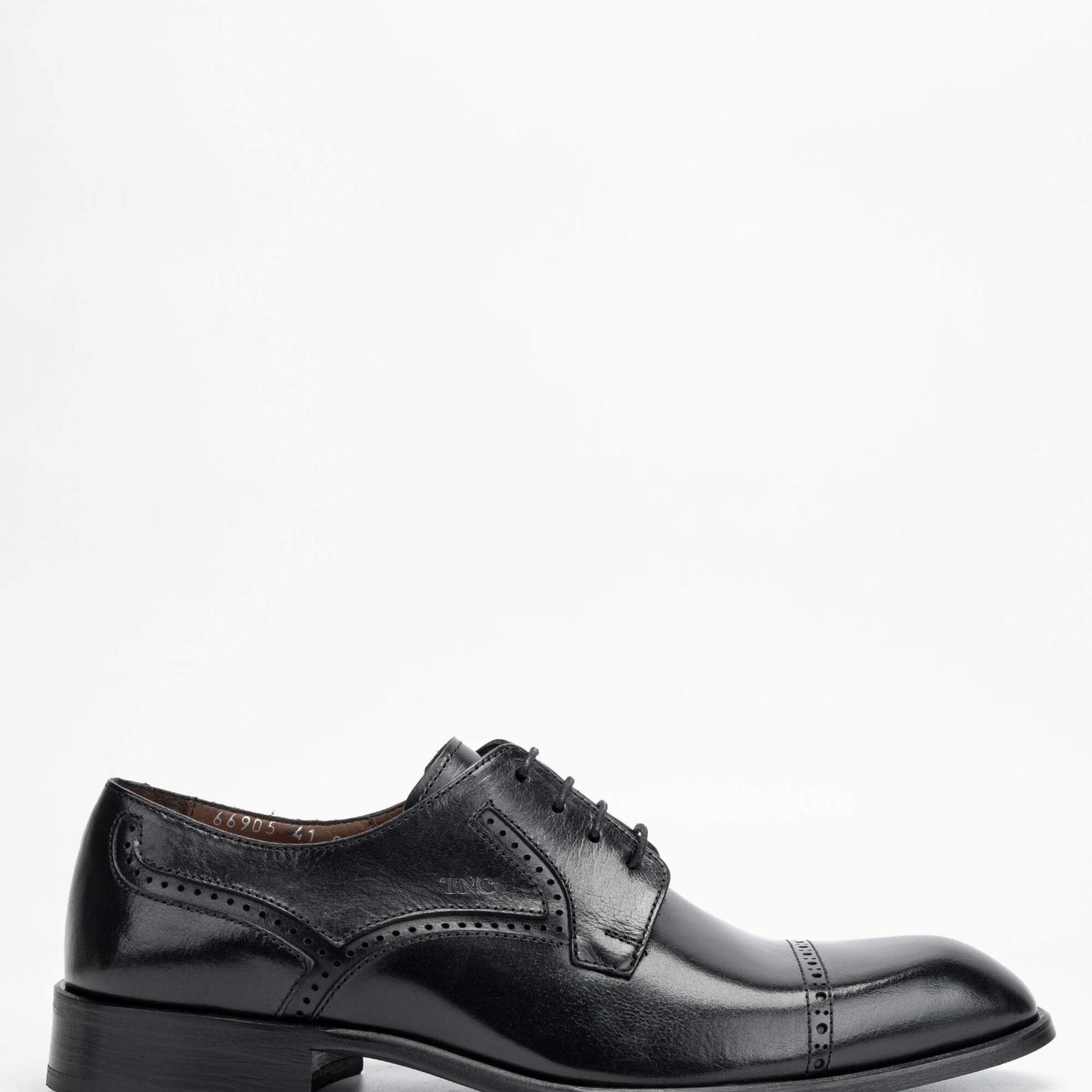 Tamer Tanca Erkek Hakiki Deri Siyah Klasik Ayakkabı