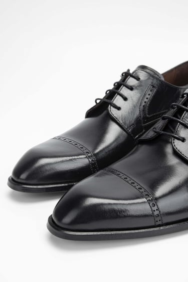  Tamer Tanca Erkek Hakiki Deri Siyah Klasik Ayakkabı