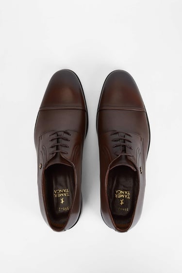  Tamer Tanca Erkek Hakiki Deri Kahverengi Klasik Ayakkabı