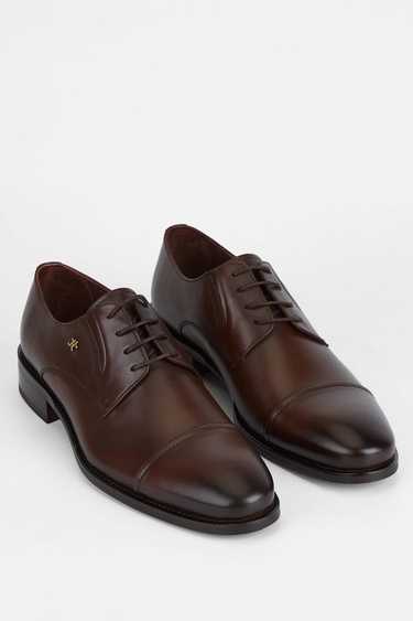  Tamer Tanca Erkek Hakiki Deri Kahverengi Klasik Ayakkabı