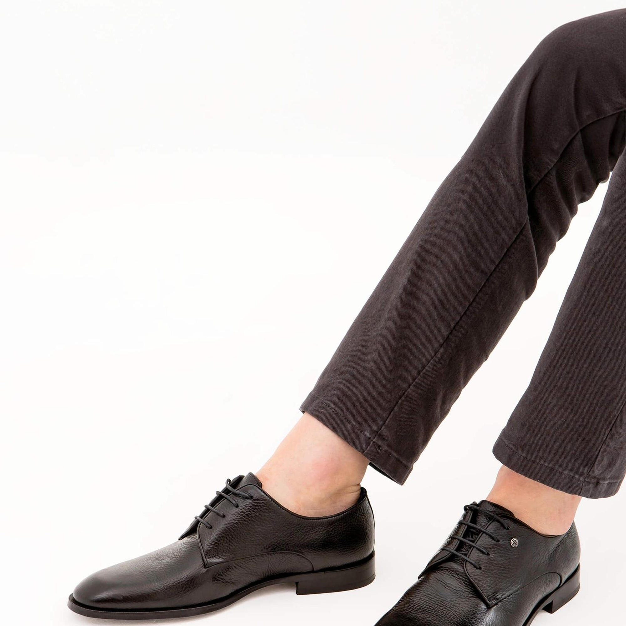 Tamer Tanca Erkek Hakiki Deri Siyah Klasik Ayakkabı