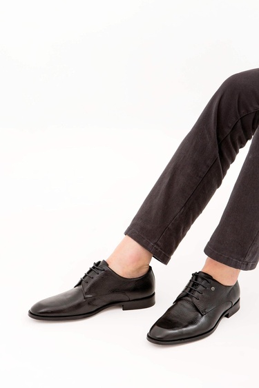  Tamer Tanca Erkek Hakiki Deri Siyah Klasik Ayakkabı