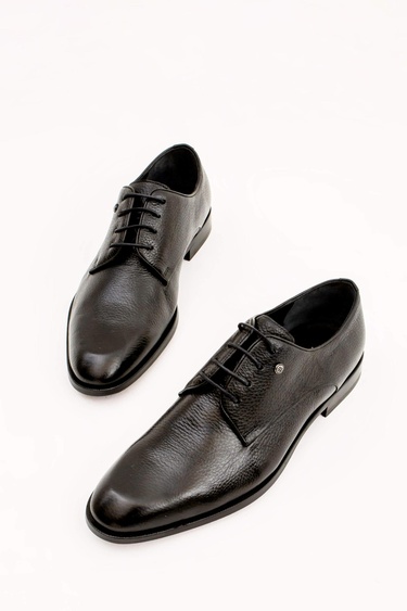  Tamer Tanca Erkek Hakiki Deri Siyah Klasik Ayakkabı