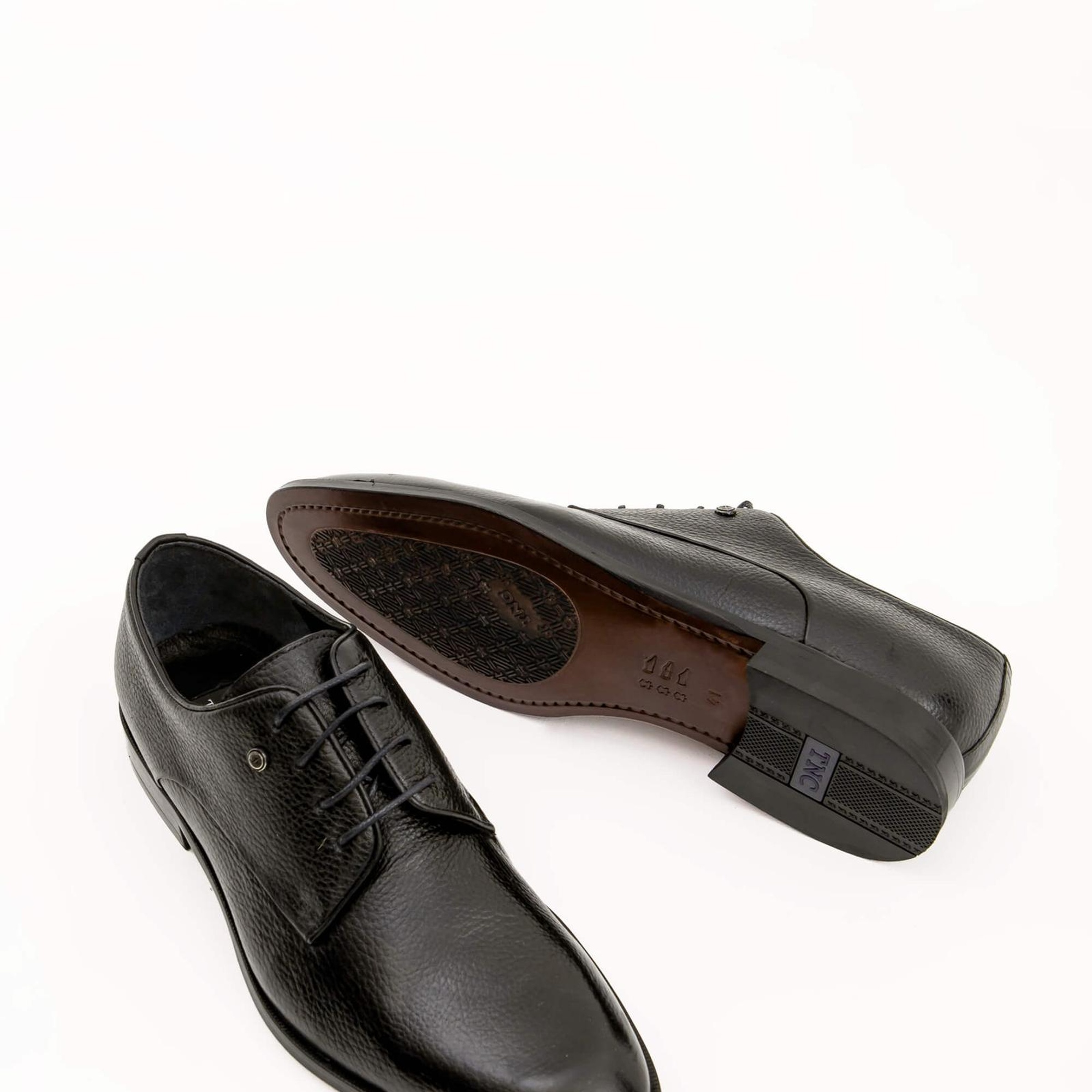 Tamer Tanca Erkek Hakiki Deri Siyah Klasik Ayakkabı