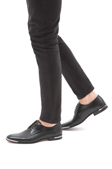  Tamer Tanca Erkek Hakiki Deri Siyah Analin Klasik Ayakkabı