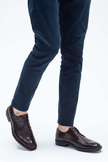  Tamer Tanca Erkek Hakiki Deri Kahverengi Klasik Ayakkabı