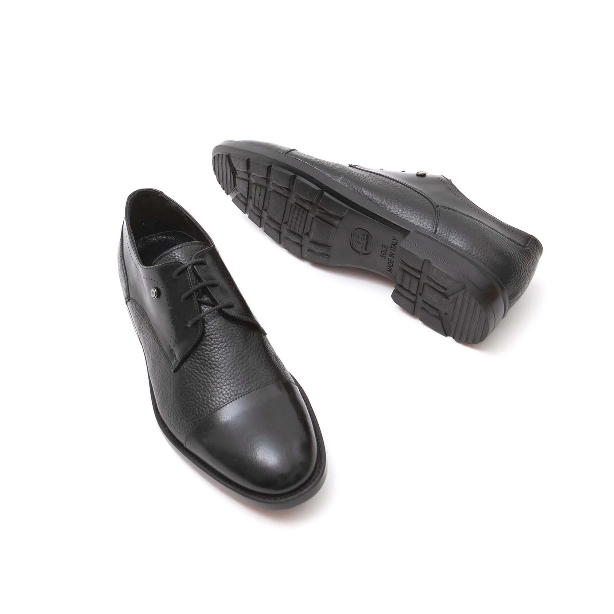 Tamer Tanca Erkek Hakiki Deri Siyah Klasik Ayakkabı