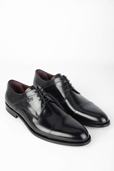  Tamer Tanca Erkek Hakiki Deri Siyah Deri Klasik Ayakkabı