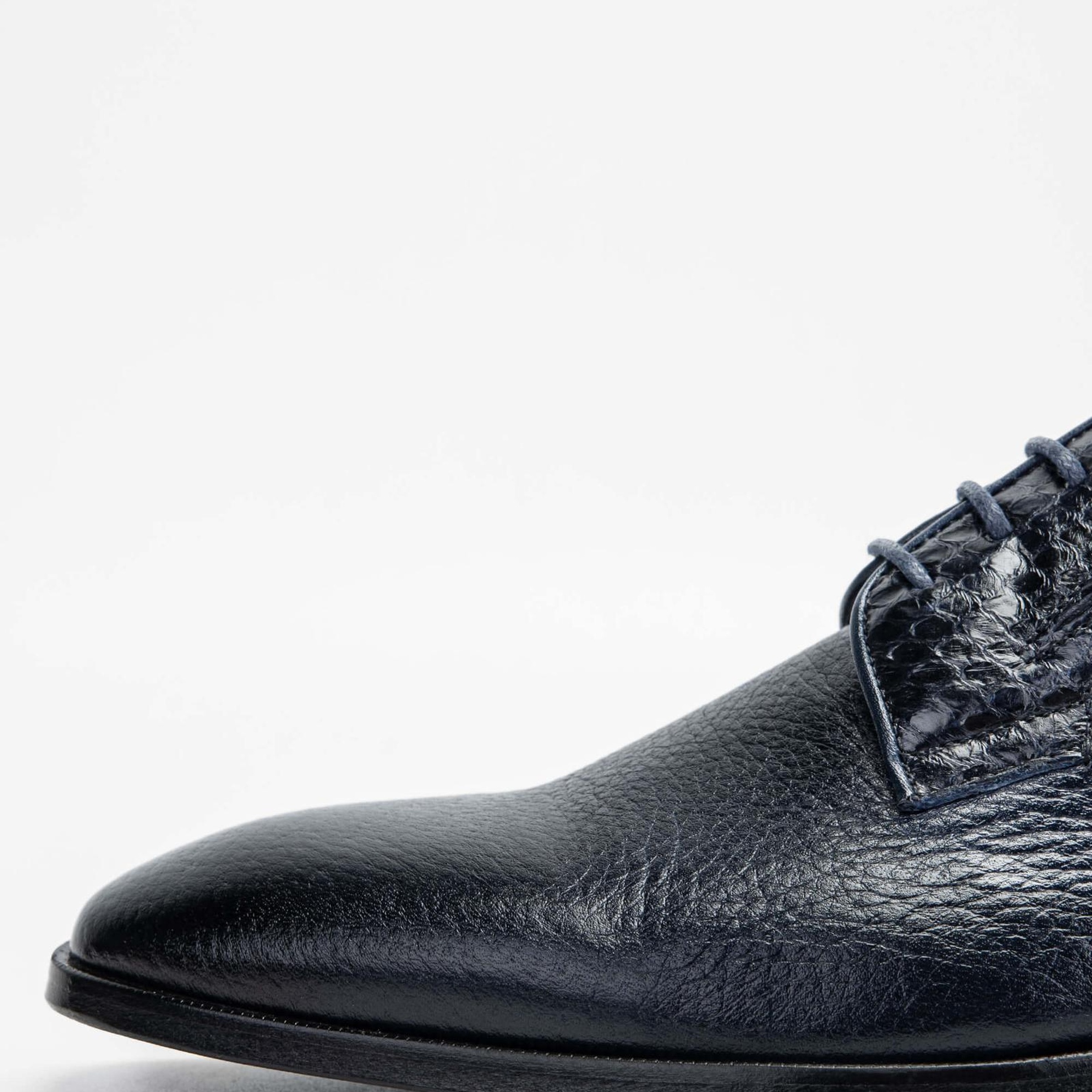 Tamer Tanca Erkek Hakiki Deri Lacivert Klasik Ayakkabı