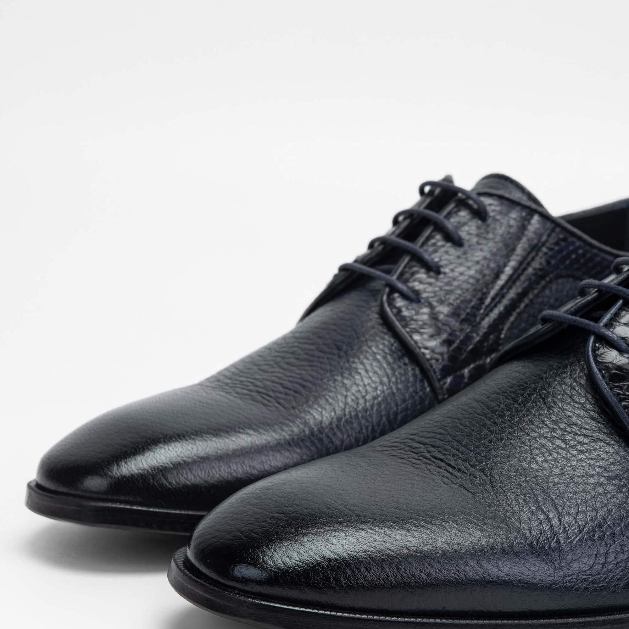 Tamer Tanca Erkek Hakiki Deri Lacivert Klasik Ayakkabı